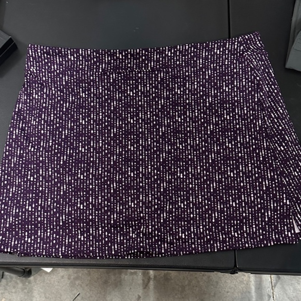 Tranquility by Colorado Clothing Purple and White Mini Skirt